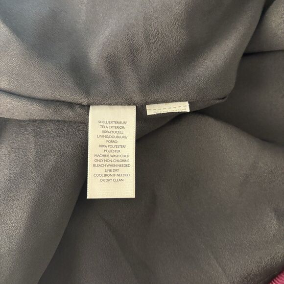 NWT Ann Taylor Loft Black Plaid Tie Back Long Sleeve A Line Dress Size 2P Pink - Picture 11 of 12